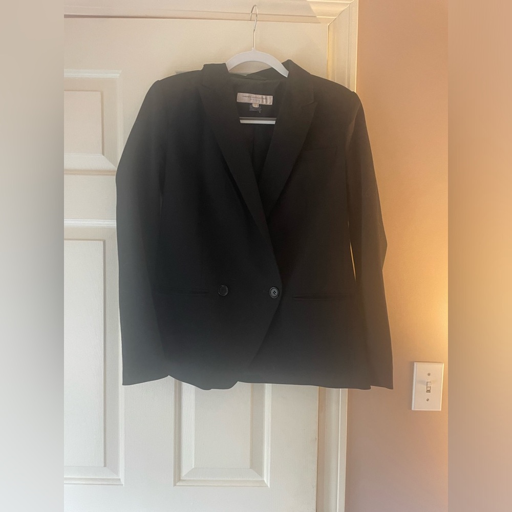 French connection black wool blazerr
